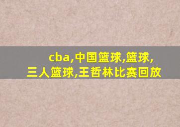 cba,中国篮球,篮球,三人篮球,王哲林比赛回放