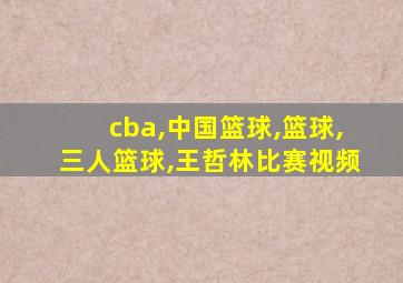 cba,中国篮球,篮球,三人篮球,王哲林比赛视频