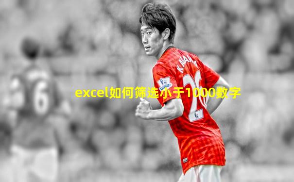 excel如何筛选小于1000数字