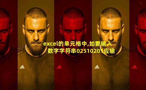 excel的单元格中,如要输入数字字符串02510201应输入()