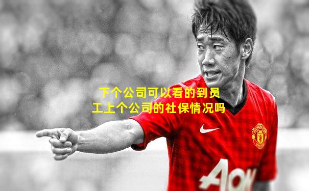 下个公司可以看的到员工上个公司的社保情况吗