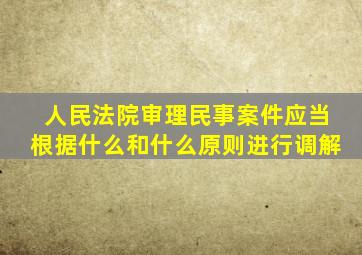 人民法院审理民事案件应当根据什么和什么原则进行调解