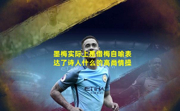 墨梅实际上是借梅自喻表达了诗人什么的高尚情操