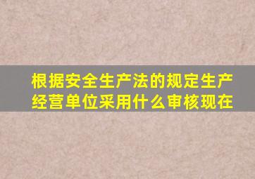 根据安全生产法的规定生产经营单位采用什么审核现在