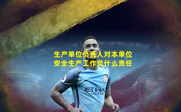 生产单位负责人对本单位安全生产工作负什么责任