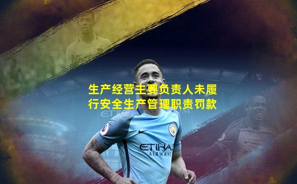生产经营主要负责人未履行安全生产管理职责罚款