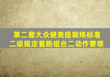 第二套大众健美操锻炼标准二级规定套路组合二动作要领