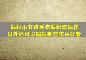 编织小女孩毛衣编织玫瑰花以外还可以编织哪些花朵好看