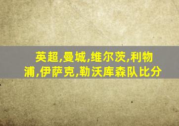 英超,曼城,维尔茨,利物浦,伊萨克,勒沃库森队比分