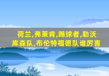 荷兰,弗莱肯,踢球者,勒沃库森队,布伦特福德队谁厉害