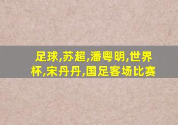 足球,苏超,潘粤明,世界杯,宋丹丹,国足客场比赛
